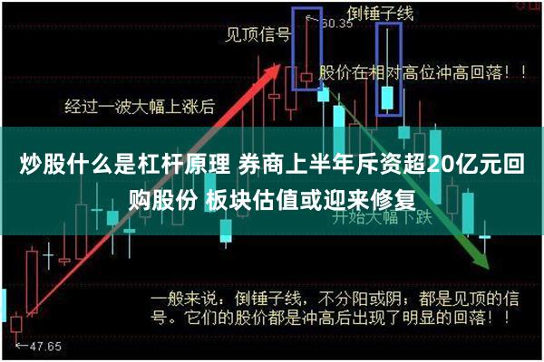 炒股什么是杠杆原理 券商上半年斥资超20亿元回购股份 板块估值或迎来修复