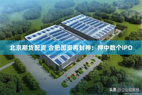 北京期货配资 合肥国资再封神：押中数个IPO