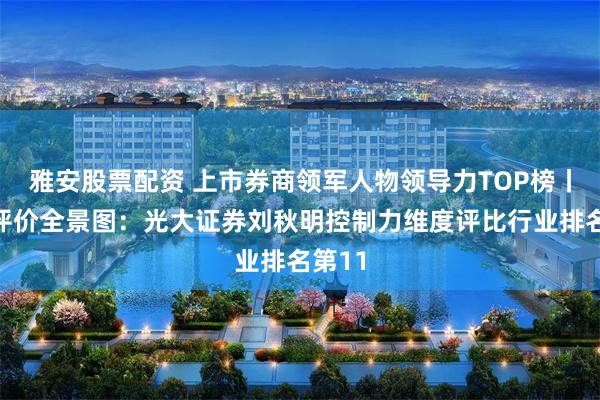 雅安股票配资 上市券商领军人物领导力TOP榜丨同业评价全景图：光大证券刘秋明控制力维度评比行业排名第11