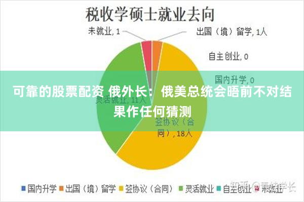 可靠的股票配资 俄外长：俄美总统会晤前不对结果作任何猜测